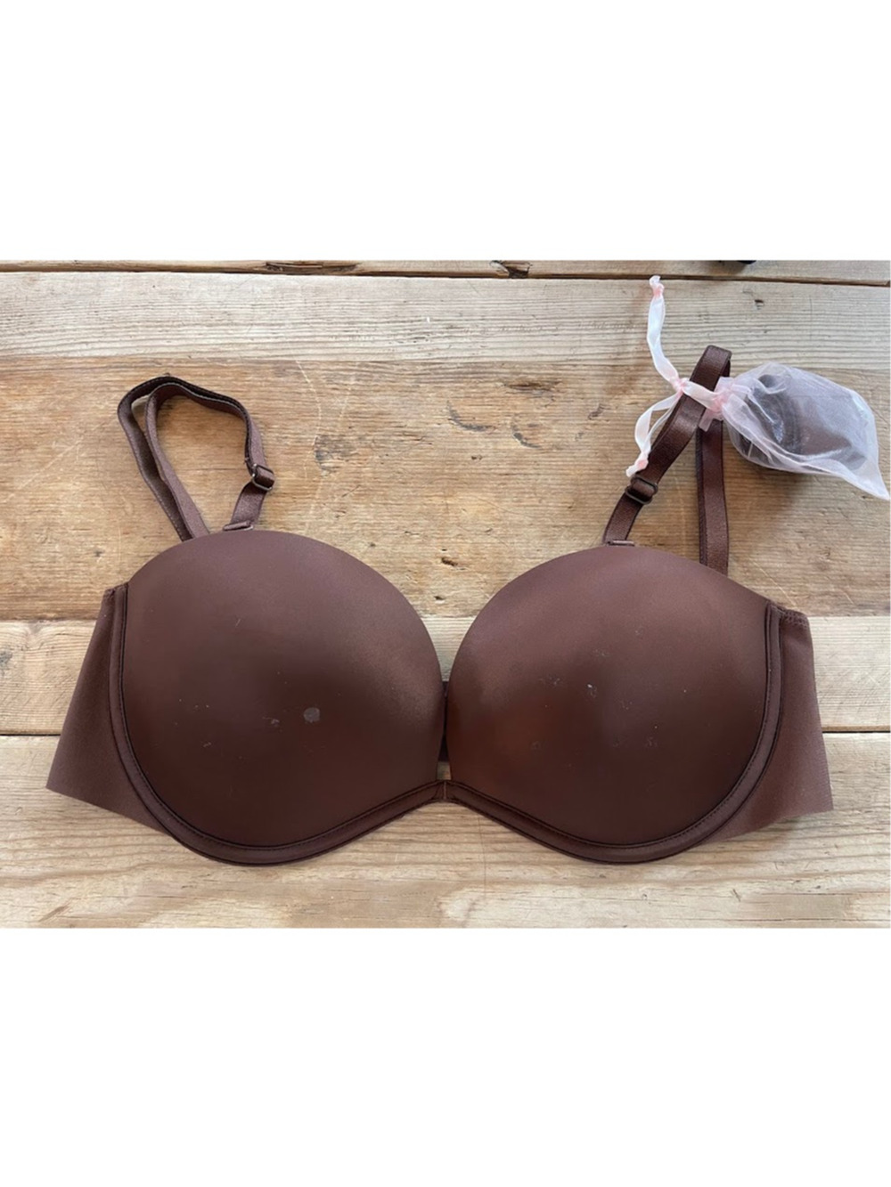 Victoria's Secret Ganache Brown 32B‎ Bare Every Way Strapless Bra VS